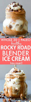 Healthy High Protein Rocky Road Blender Ice Cream Recette Avec Images Alimentation Dessert Paleo Manger