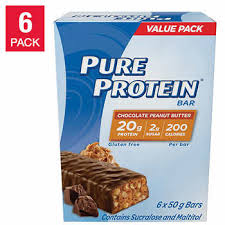 Pure Protein Chocolate Peanut Butter Protein Bars 6 Boxes