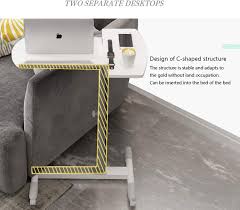 Join me as i work on giving six tv trays a complete new look! 40cm Laptop Desk End Table Height Adjustable With Wheels Bed Side Tray Table Tiltable Desktop Mobile Snack Table Portable Tv Tray Tables A 64 Tables Home Ekbotefurniture Com