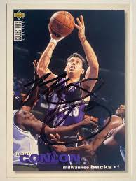 Marty Conlon Signed 1995 Upper Deck 89 Card Milwaukee Bucks NBA RAD