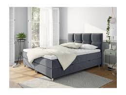 Boxspringbett bett doppelbett stoff 160x200 modern 180x200 super grau simple. Boxspringbett Mit Bettkasten Galant Samt 160 X 200 Cm Grau Gunstig Online Kaufen