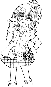 coloriage shugo chara amu a imprimer de fleurs simple