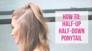 How To Half Up Half Down Ponytail With Grace Elizabeth Youtube