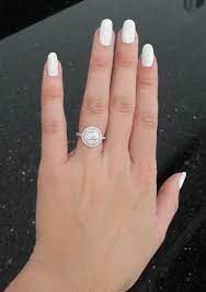 Celebrity Engagement Ring Trend Double Halos Love The Look Find Your Own L Trending Engagement Rings Double Halo Engagement Ring Celebrity Engagement Rings