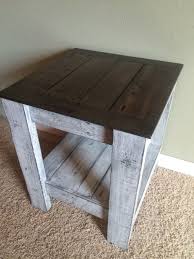 Rustic Two Tone End Table End Tables Wood End Tables Rustic Wood