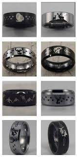 Hunting Outdoor Themed Tungsten Carbide Rings Turkey Catfish Bass Deer Elk Ducks And More Hunting Wedding Rings Leaf Engagement Ring Skull Wedding Ring