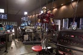 Iron Man Laboratory Wallpapers Mag Iron Man Hd Wallpaper Man Garage Iron Man