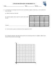 Linear Regression Worksheet 2 5 Calculator Pdf Advanced Algebra Linear Regression Calculator Worksheet 2 5 Name Date Period Use Your Ti Nspire Course Hero