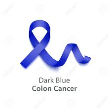 The broader term is known as colorectal cancer. Dark Blue Color Curly Ribbon Or Loop Realistic Style Vector Illustration Isolated On White Background Symbol Of Colon Cancer Awareness Month And Solidarity Or Support Sign Royalty Free Cliparts Vectors And Stock