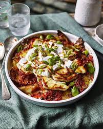 Crispy Potato And Halloumi Bake Recipe Delicious Magazine Recipe Recipes Veggie Dishes Savoury Food