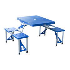 Check spelling or type a new query. Outsunny 4 Person Plastic Portable Compact Folding Suitcase Picnic Table Set With Umbrella Hole Simple Setup Process Blue Walmart Com Walmart Com