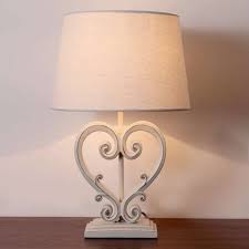 Ellen Resin Heart Table Lamp Table Lamp Lamp Cream Table Lamps