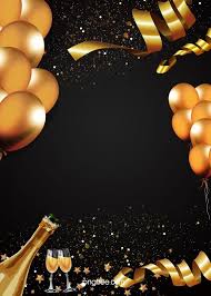 Black And Gold Balloon Border Design Party Party Background Champagne Party Birthday Background
