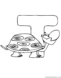 Foster the literacy skills in your child with these free, printable coloring pages that can be easily assembled into a book. Printable Letter T Coloring Page