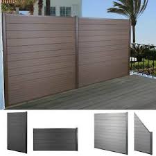 Wpc Sichtschutz Sarthe Windschutz Zaun Alu Pfosten Grau Oder Braun Ebay