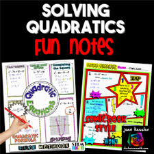 Solving Quadratic Equations Fun Notes For Algebra It Has Been Shown That Doodling And Working With Fu Quadratics Solving Quadratic Equations Quadratic Equation