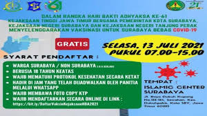 Whatsapp group joining made super easy with whatsapp group invite link features. Kejati Jatim Gelar Vaksinasi Covid 19 Gratis 13 Juli 2021 Kuota Terbatas Daftar Online Di Sini Surya