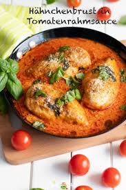 Leckeres Rezept Fur Hahnchenbrust In Einer Basilikum Tomatenrahmsauceaus Aus Dem Backofen Schon Safti Rezepte Hahnchenbrust Rezepte Backofen Tomatensahnesauce