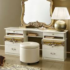 Our huge selection of bedroom vanities make it easy to find the perfect fit. Barocco Vanity Dresser Ivory And Gold Esf Furniture Furniture Cart