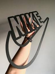 Nike Logo Metal Sign Sneaker Head Room Nike Wall Decor Etsy Sneakerhead Room Sneakerhead Bedroom Room Signs