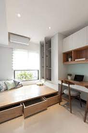 Our solution has always been to use thin curtains, preferably white ones, as window coverings most of the time. 43 Tiny Office Space Ideas To Save Space And Work Efficiently Small Room Design Home Bedroom House Interior