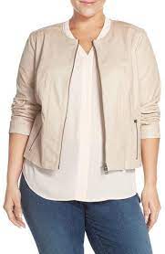 328 Halogen Collarless Leather Jacket Collarless Leather Jacket Beige Leather Jacket Stylish Jackets