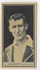 A.J. Richardson #27 South Australia 1926 The Rover Cricket Card