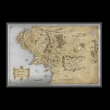 Spanyol feliratos, gyűrűk urás laptop alátét, íróasztaldísz. A Gyuruk Ura Kozepfolde Terkepe 35 Gramm Szinezust Folia Erme Niue Sziget 2021