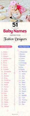 51 Most Fashionable Baby Names Inspired From Fashion Designers Unisex Baby Names Baby Names Hipster Baby Names