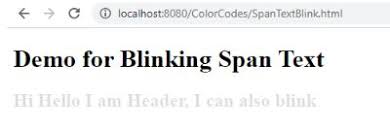 Pure javascript, no css animation. Css Blinking Text Learn How Does Blinking Text Work In Css