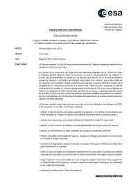 Lettre de motivation evolution interne 16 avis 2019. La Job Description Du Directeur General De L Esa