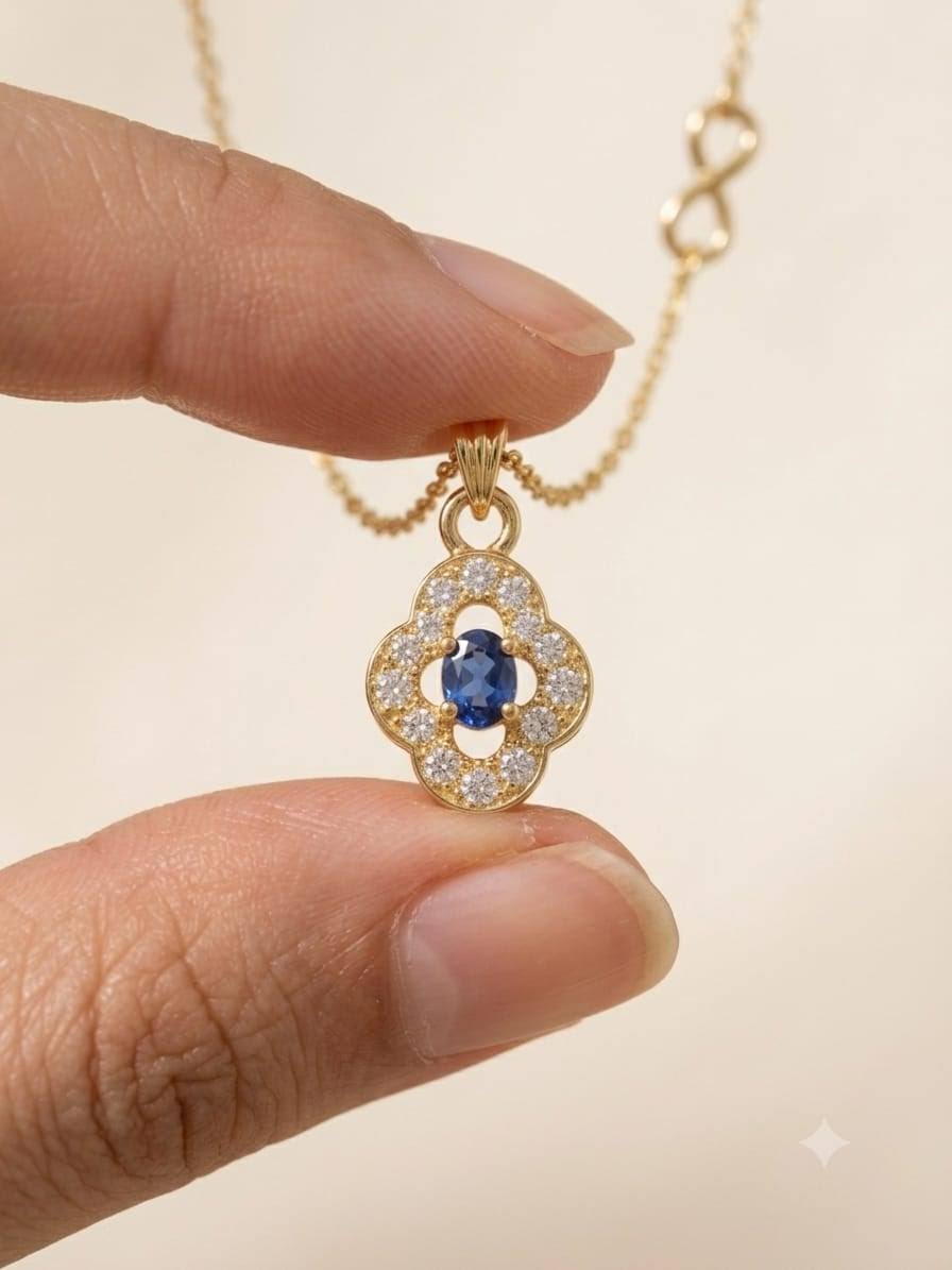 aElegant Sapphire Sparkle Pendant product image