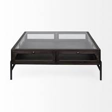 Here are some tips and ideas for coffee table displays that will make the most of form, function, and style. Homeroots Mariana 42 In Square Glass Top Wood And Black Metal Base Display Coffee Table W 2 Drawers 376307 The Home Depot