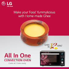 Now Make Healthy And Tasty Ghee With Lg All In One Microwaveoven In Just 12 Mins Making Ghee Convection Oven Cooking Oven Cooking
