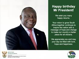 The president fights for his life. South African Government On Twitter Happy Birthday Mr President May Your Day Be Filled With Love Hope And Happiness Cyrilramaphosa
