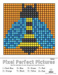 Mystery picture creates a triangle, quadrilateral, pentagon, hexagon, and octagon. Pixel Coloring Pages Superstar Worksheets