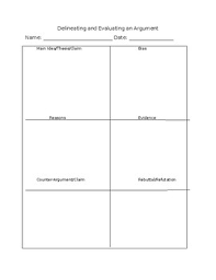 Identifying Evaluating Arguments Chart