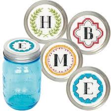 Stitched on 25 count blue charles craft evenweave fabric with dmc floss. Dimensions Monogram Jar Topper Counted Cross Stitch Kit Cross Stitch Letters Cross Stitch Christmas Cross Stitch