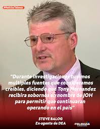 NoticiasTelemas Steve Balog, un ex agente de la agencia de Administracion  de Control de Drogas (DEA), en una entrevista a Telemundo: