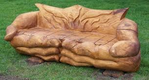 Kettensagenkunst Sitzbank Garten Kreativ Holzschnitzerei Schnitzerei Kunst Auf Holz