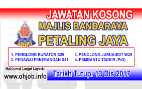 Info kerja kosong kerajaan dan swasta di seluruh negeri di malaysia untuk tahun 2017 dan tahun 2018. Jawatan Kosong Mbpj Jun 2018 Kerja Kosi