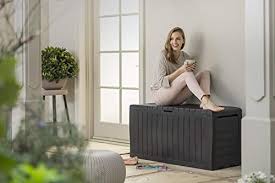 This keter box is a nice colour but the quality is poor not very strong plastic like my identical grey one i have. Keter Marvel Plus 71 Gallon Resin Outdoor Storage Box For Patio Furniture Cushion Storage Brown Best Shop Trends