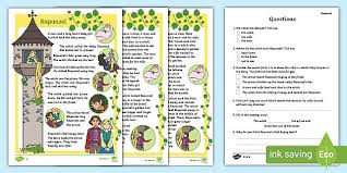 A delicious organic pasta imported from italy in the shapes of the alphabet. Ks1 Rapunzel Differentiated Reading Comprehension Activity