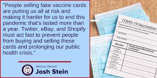 Maybe you would like to learn more about one of these? Attorney General Josh Stein Leads Bipartisan Coalition Fighting Unlawful Online Sales Of Fake Vaccination Cards Nc Doj