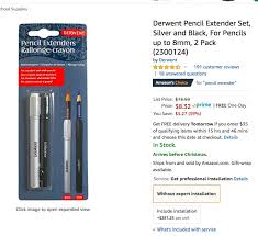 You can make a cute, glitzy, rustic, vintage, simple, or modern pencil holder. Silver And Black 2300124 For Pencils Upto 8mm Derwent Pencil Extender Set 2 Pack Coloured Pencils Toys Games Urbytus Com