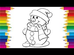 Thomas the tank engine is taking the wintry weather holiday express. Snowman Colouring Pages For Kids How To Colour Snowman For Children Drawing For Kids And Toddler Youtube