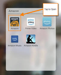 The amazon icon looks like a blue shopping cart on a white background. Change Language Settings On Amazon Android App Daves Computer Tips