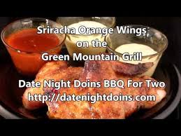12 large chicken wings, each about 6 ounces, wing tips removed. Sriracha Orange Wings On The Green Mountain Grill Youtube