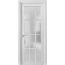 Tsmst 4ft sliding barn door hardware kit, seamless rail barn door track for single door, easy to assemble, smoothly and quietly, fit 24 wide door panel,i shape hanger 4.5 out of 5 stars 133 $57.99 $ 57. Solid French Door Glass Felicia 3312 Matte White Transitional Interior Doors By United Porte Inc 1 Houzz