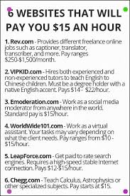 6 Websites That Will Pay You 15 An Hour Wisdom Lives Here Earn Money From Home Legit Work From Home How To Get Money